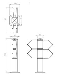 Fahrrad-Parksystem Pedalpoint® Gravel S, doppelseitig